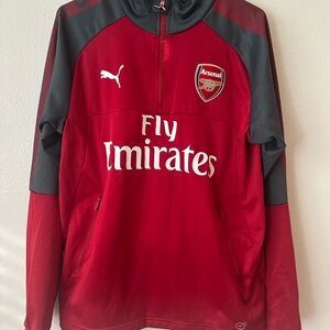 ARSENAL 2017/2018 FOOTBALL TRAINING TOP JERSEY PUMA SIZE M ADULT